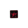 Patch Ecusson Thermocollant Wild noir et Kaki 4 x 5 cm