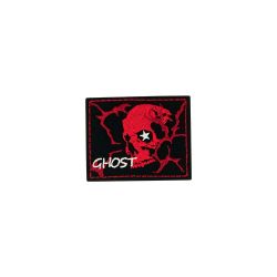 Patch Ecusson Thermocollant Ghost Rouge et Noir 4 x 5 cm