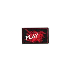 Patch Ecusson Thermocollant Play Rouge et Noir 3 x 5 cm