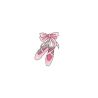 Patch Ecusson Thermocollant Chaussons de danse rose 4 x 6,50 cm