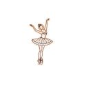 Patch Ecusson Thermocollant Danseuse tutu bleu 3,50 x 6,50 cm