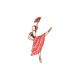 Patch Ecusson Thermocollant Danseuse Flamenco 3,50 x 6,50 cm