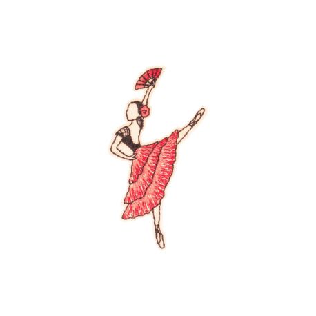 Patch Ecusson Thermocollant Danseuse Flamenco 3,50 x 6,50 cm
