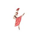 Patch Ecusson Thermocollant Danseuse Flamenco 3,50 x 6,50 cm