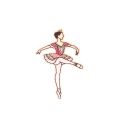 Patch Ecusson Thermocollant Danseuse Apparat 4 x 6 cm