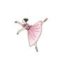 Patch Ecusson Thermocollant Chaussons de danse rose 4 x 6,50 cm
