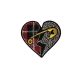 Patch Ecusson Thermocollant Punk Coeur 4,50 x 5 cm