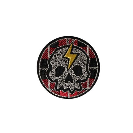 Patch Ecusson Thermocollant Punk Skull Tête de mort 5 x 5 cm