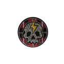 Patch Ecusson Thermocollant Punk Skull Tête de mort 5 x 5 cm