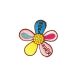 Patch Ecusson Thermocollant Fleur Multicolore 3,50 x 3,50 cm