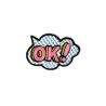 Patch Ecusson Thermocollant OK Bulle Comics 3,50 x 5 cm