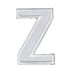 Patch Ecusson Thermocollant Lettre Blanche 3,50 x 5 cm Lettre Z