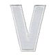 Patch Ecusson Thermocollant Lettre Blanche 3,50 x 5 cm Lettre Z
