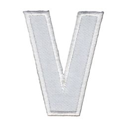Patch Ecusson Thermocollant Lettre Blanche 3,50 x 5 cm Lettre Z