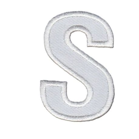Patch Ecusson Thermocollant Lettre Blanche 3,50 x 5 cm Lettre Z
