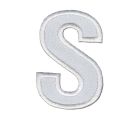 Patch Ecusson Thermocollant Lettre Blanche 3 x 5 cm Lettre S
