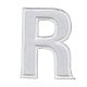 Patch Ecusson Thermocollant Lettre Blanche 3 x 5 cm Lettre R