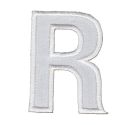Patch Ecusson Thermocollant Lettre Blanche 4 x 5 cm Lettre R
