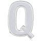 Patch Ecusson Thermocollant Lettre Blanche 3,50 x 5 cm Lettre Q