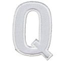 Patch Ecusson Thermocollant Lettre Blanche 3,50 x 5 cm Lettre Q