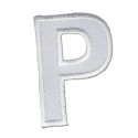 Patch Ecusson Thermocollant Lettre Blanche 3,50 x 5 cm Lettre P