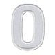 Patch Ecusson Thermocollant Lettre Blanche 3,50 x 5 cm Lettre O