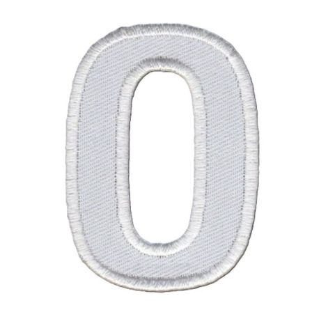 Patch Ecusson Thermocollant Lettre Blanche 3,50 x 5 cm Lettre O