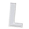 Patch Ecusson Thermocollant Lettre Blanche 3 x 5 cm Lettre L