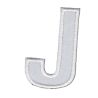 Patch Ecusson Thermocollant Lettre Blanche 3 x 5 cm Lettre J