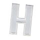 Patch Ecusson Thermocollant Lettre Blanche 3,50 x 5 cm Lettre H