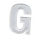 Patch Ecusson Thermocollant Lettre Blanche 3,50 x 5 cm Lettre G