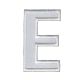 Patch Ecusson Thermocollant Lettre Blanche 3 x 5 cm Lettre E