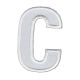 Patch Ecusson Thermocollant Lettre Blanche 3 x 5 cm Lettre C