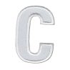Patch Ecusson Thermocollant Lettre Blanche 3 x 5 cm Lettre C