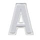 Patch Ecusson Thermocollant Lettre Blanche 4 x 5 cm Lettre A