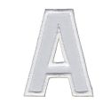 Patch Ecusson Thermocollant Lettre Blanche 4 x 5 cm Lettre A