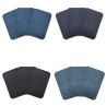 Lot 12 patchs thermocollants denim 7,5 x 10,5 cm 4 nuances bleu coton 100 % colle forte pour réparer vos jeans préférés