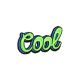 Patch Ecusson Thermocollant Cool Vert Comics 3 x 4,50 cm
