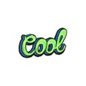 Patch Ecusson Thermocollant Cool Vert Comics 3 x 4,50 cm