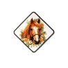 Patch Ecusson Thermocollant Médaillon Cheval Bai 5 x 6 cm