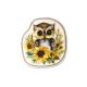 Patch Ecusson Thermocollant Médaillon Chouette Hibou 5 x 5,50 cm