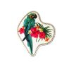 Patch Ecusson Thermocollant Médaillon Perroquet Ara 5,50 x 6,50 cm