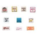 Étiquette tissée à coudre Lot de 10 Message Fun Customisation textile Thème Amour