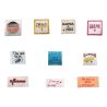Étiquette tissée à coudre Lot de 10 Message Fun Customisation textile Thème Petites Phrases