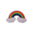 Patch Ecusson Thermocollant Arc en Ciel et Nuage 3,50 x 6,50 cm