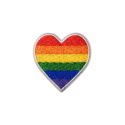 Patch Ecusson Thermocollant Coeur Arc-en-ciel 3,50 x 3,50 cm