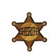 Patch Ecusson Thermocollant Etoile de Sheriff 5 x 5,50 cm