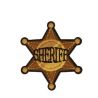 Patch Ecusson Thermocollant Etoile de Sheriff 5 x 5,50 cm