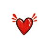 Patch Ecusson Thermocollant Coeur Splash 4 x 4,50 cm