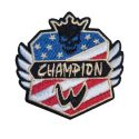 Patch Ecusson Thermocollant Blason Champion Américain 5,50 x 5,50 cm